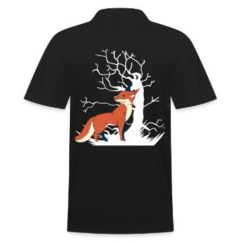 Renard roux Renard sauvage écologie animaux forestiers enfant - Polo Homme - noir - Dos - Kai (181cm)