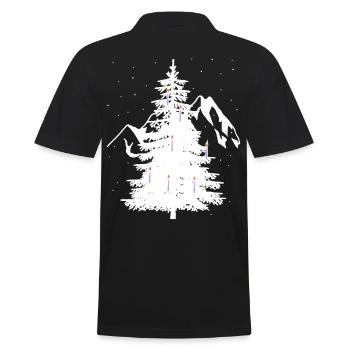 Noël Noël Autriche Montagnes Alpes enneigées - Polo Homme - noir - Dos - Kai (181cm)