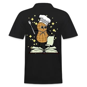 Fantasy Peanut Cook Kids Birthday Gift - Men's Polo Shirt - black - Back - Kai (181cm)