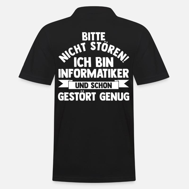 IT Fachmann Informatik Informatiker Programmierer - Männer Poloshirt - Schwarz