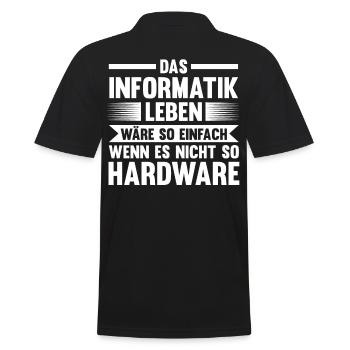 IT Fachmann Informatik Informatiker Programmierer - Männer Poloshirt - Schwarz - Hinten - Kai (181cm)
