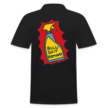 Reiniger, Bullshit Entferner - Männer Poloshirt - Schwarz - Hinten - Kai (181cm)