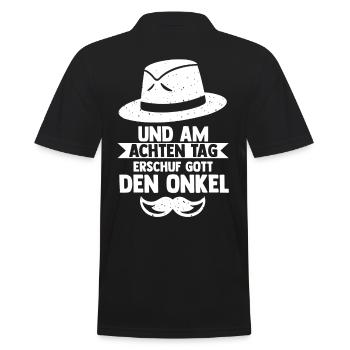 Patenonkel Pate Onkel - Männer Poloshirt - Schwarz - Hinten - Kai (181cm)