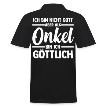 Patenonkel Pate Onkel - Männer Poloshirt - Schwarz - Hinten - Kai (181cm)