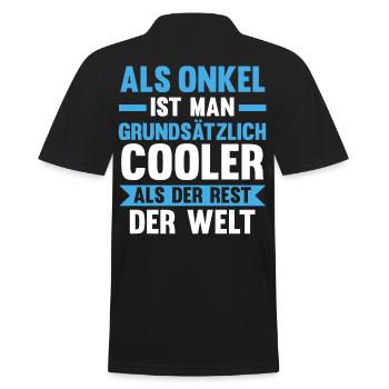 Patenonkel Pate Onkel - Männer Poloshirt - Schwarz - Hinten - Kai (181cm)