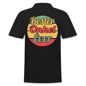 Patenonkel Pate Onkel - Männer Poloshirt - Schwarz - Hinten - Kai (181cm)