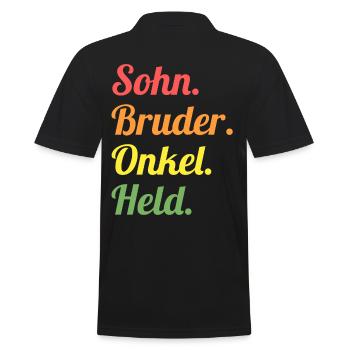 Patenonkel Pate Onkel - Männer Poloshirt - Schwarz - Hinten - Kai (181cm)
