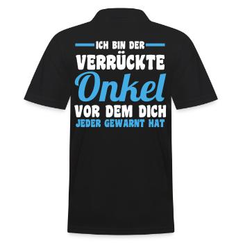 Patenonkel Pate Onkel - Männer Poloshirt - Schwarz - Hinten - Kai (181cm)
