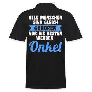 Patenonkel Pate Onkel - Männer Poloshirt - Schwarz - Hinten - Kai (181cm)