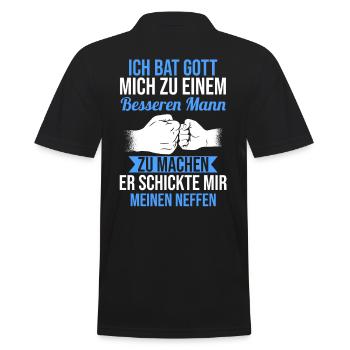 Patenonkel Pate Onkel - Männer Poloshirt - Schwarz - Hinten - Kai (181cm)