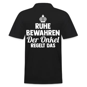 Patenonkel Pate Onkel - Männer Poloshirt - Schwarz - Hinten - Kai (181cm)