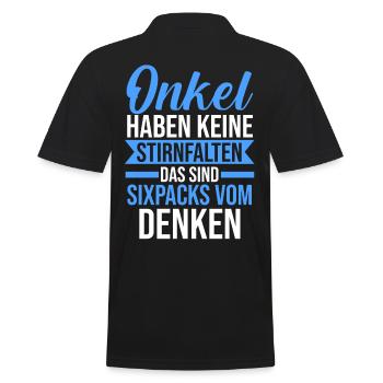 Patenonkel Pate Onkel - Männer Poloshirt - Schwarz - Hinten - Kai (181cm)
