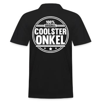 Patenonkel Pate Onkel - Männer Poloshirt - Schwarz - Hinten - Kai (181cm)