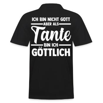 Patinntante Patin Tante - Männer Poloshirt - Schwarz - Hinten - Kai (181cm)