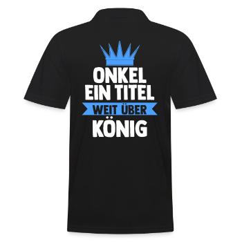 Patenonkel Pate Onkel - Männer Poloshirt - Schwarz - Hinten - Kai (181cm)
