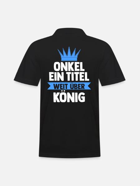 Patenonkel Pate Onkel - Männer Poloshirt - Schwarz