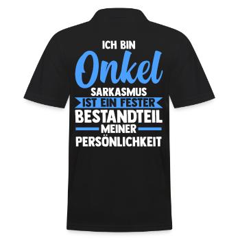 Patenonkel Pate Onkel - Männer Poloshirt - Schwarz - Hinten - Kai (181cm)