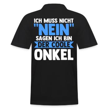 Patenonkel Pate Onkel - Männer Poloshirt - Schwarz - Hinten - Kai (181cm)
