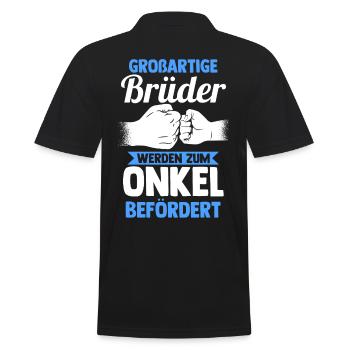 Patenonkel Pate Onkel - Männer Poloshirt - Schwarz - Hinten - Kai (181cm)