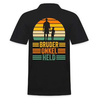 Patenonkel Pate Onkel - Männer Poloshirt - Schwarz - Hinten - Kai (181cm)