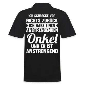 Patenonkel Pate Onkel - Männer Poloshirt - Schwarz - Hinten - Kai (181cm)