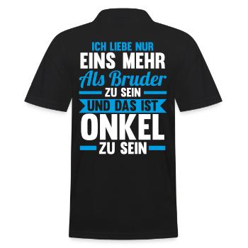 Patenonkel Pate Onkel - Männer Poloshirt - Schwarz - Hinten - Kai (181cm)