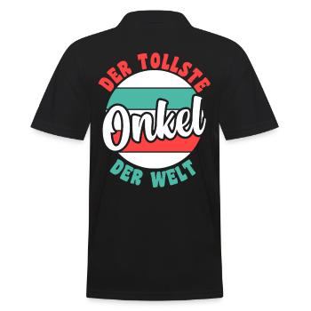 Patenonkel Pate Onkel - Männer Poloshirt - Schwarz - Hinten - Kai (181cm)