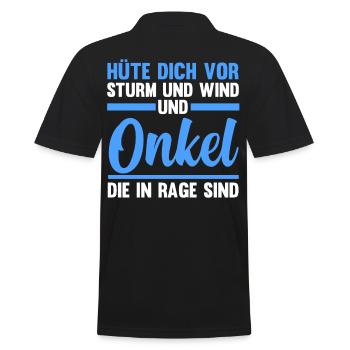 Patenonkel Pate Onkel - Männer Poloshirt - Schwarz - Hinten - Kai (181cm)
