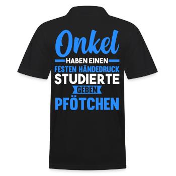 Patenonkel Pate Onkel - Männer Poloshirt - Schwarz - Hinten - Kai (181cm)