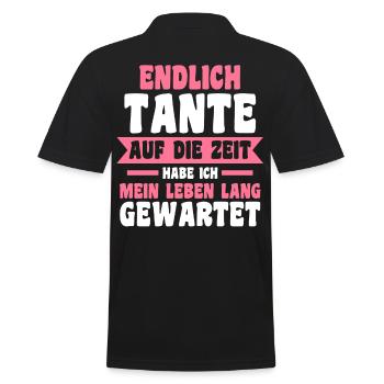 Patinntante Patin Tante - Männer Poloshirt - Schwarz - Hinten - Kai (181cm)