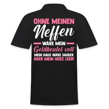 Patinntante Patin Neffen Tante - Männer Poloshirt - Schwarz - Hinten - Kai (181cm)