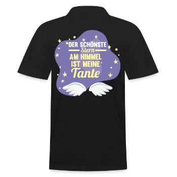 Patinntante Patin Nichte Neffe Tante - Männer Poloshirt - Schwarz - Hinten - Kai (181cm)