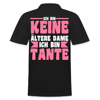 Patinntante Patin Tante - Männer Poloshirt - Schwarz - Hinten - Kai (181cm)