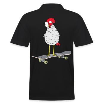 Skateboard Poulet Patinage Patineur Jeunesse Patinage - Polo Homme - noir - Dos - Kai (181cm)