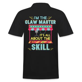 Im The Claw Master All About The Skill - Men's Polo Shirt - black - Back - Kai (181cm)