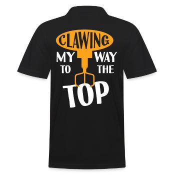 Clawing My Way To The Top - Men's Polo Shirt - black - Back - Kai (181cm)