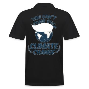 You Cant Comb Over Climate Change - Men's Polo Shirt - black - Back - Kai (181cm)