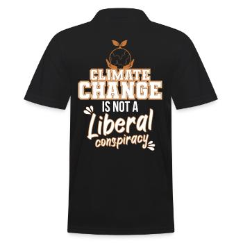 Climate Change Is Not A Liberal Conspiracy - Men's Polo Shirt - black - Back - Kai (181cm)