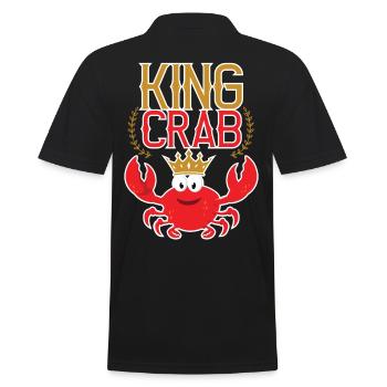 King Crab With Crown - Men's Polo Shirt - black - Back - Kai (181cm)
