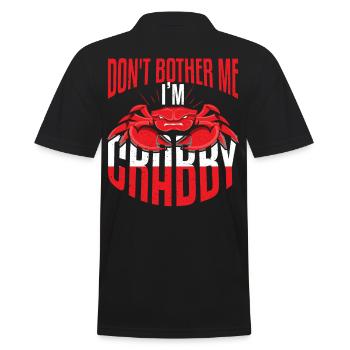 Dont Bother Me Im Crabby - Men's Polo Shirt - black - Back - Kai (181cm)