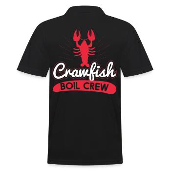 Crawfish Boil Crew - Men's Polo Shirt - black - Back - Kai (181cm)