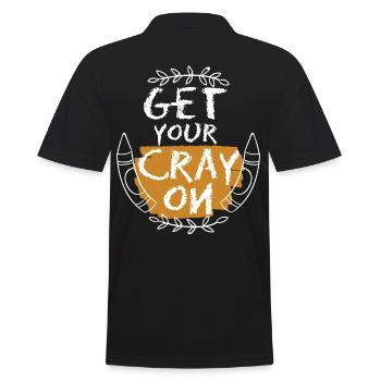 Get Your Cray On - Men's Polo Shirt - black - Back - Kai (181cm)