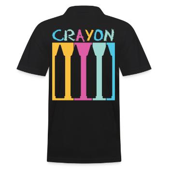 Crayon Vintage - Men's Polo Shirt - black - Back - Kai (181cm)