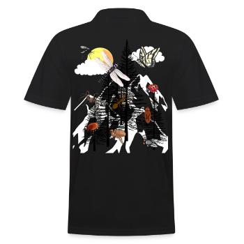 Nature sauvage Forêt Animaux Nature Amoureux de la nature Biologiste Eco - Polo Homme - noir - Dos - Kai (181cm)