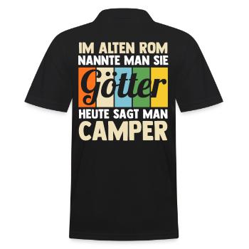 Wohnmobil Wohnwagen Caravan Camper Camping - Männer Poloshirt - Schwarz - Hinten - Kai (181cm)