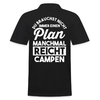 Wohnmobil Wohnwagen Caravan Camper Camping - Männer Poloshirt - Schwarz - Hinten - Kai (181cm)
