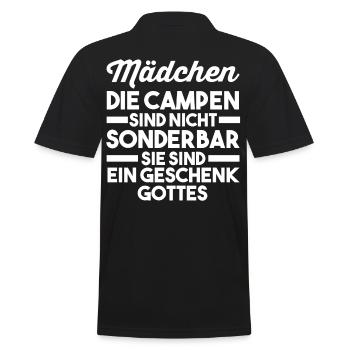 Wohnmobil Wohnwagen Caravan Camping Camper - Männer Poloshirt - Schwarz - Hinten - Kai (181cm)
