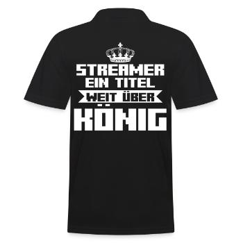 Gaming Zocken Zocker Gamer Streaming Streamer - Männer Poloshirt - Schwarz - Hinten - Kai (181cm)