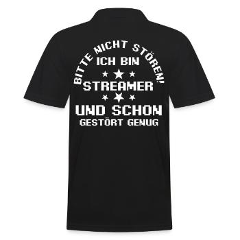 Gaming Zocken Zocker Gamer Streaming Streamer - Männer Poloshirt - Schwarz - Hinten - Kai (181cm)