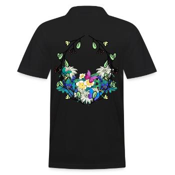 Early Spring Season Nature Lovers Environment - Men's Polo Shirt - black - Back - Kai (181cm)